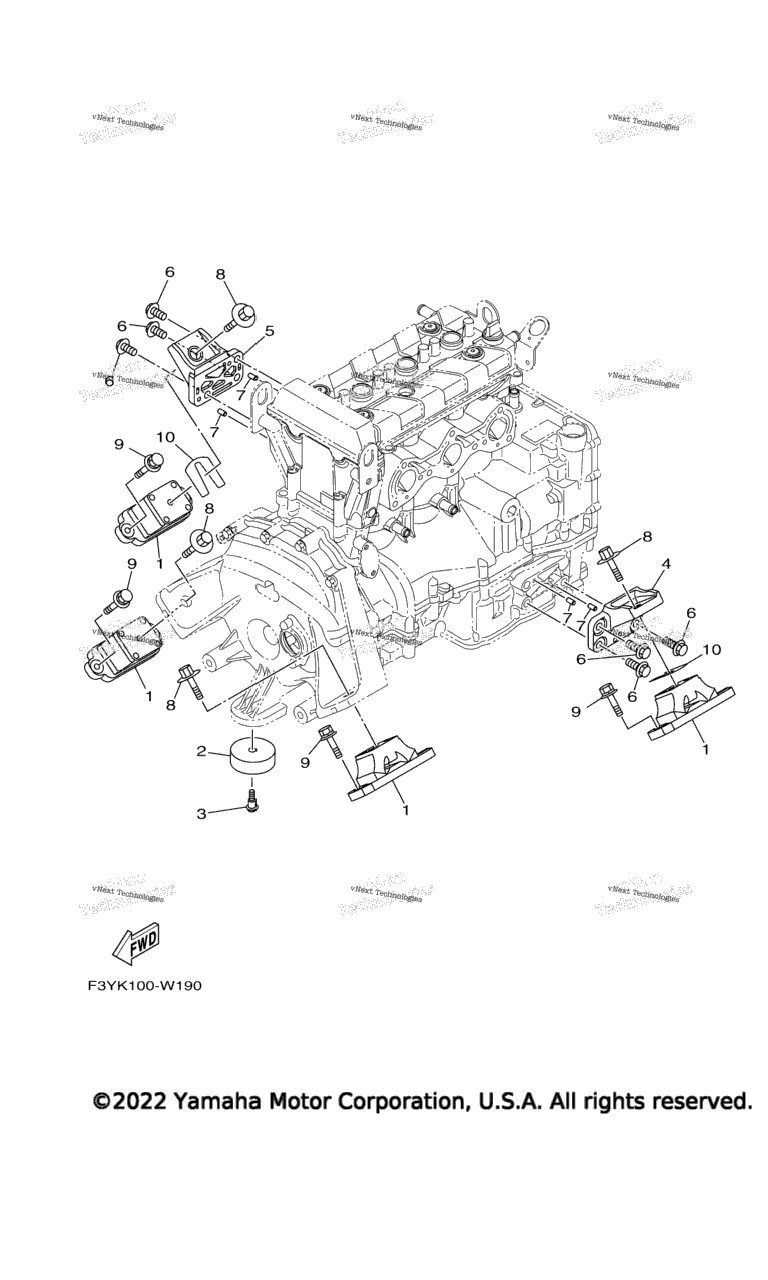 Схема узла Крепление Двигателя