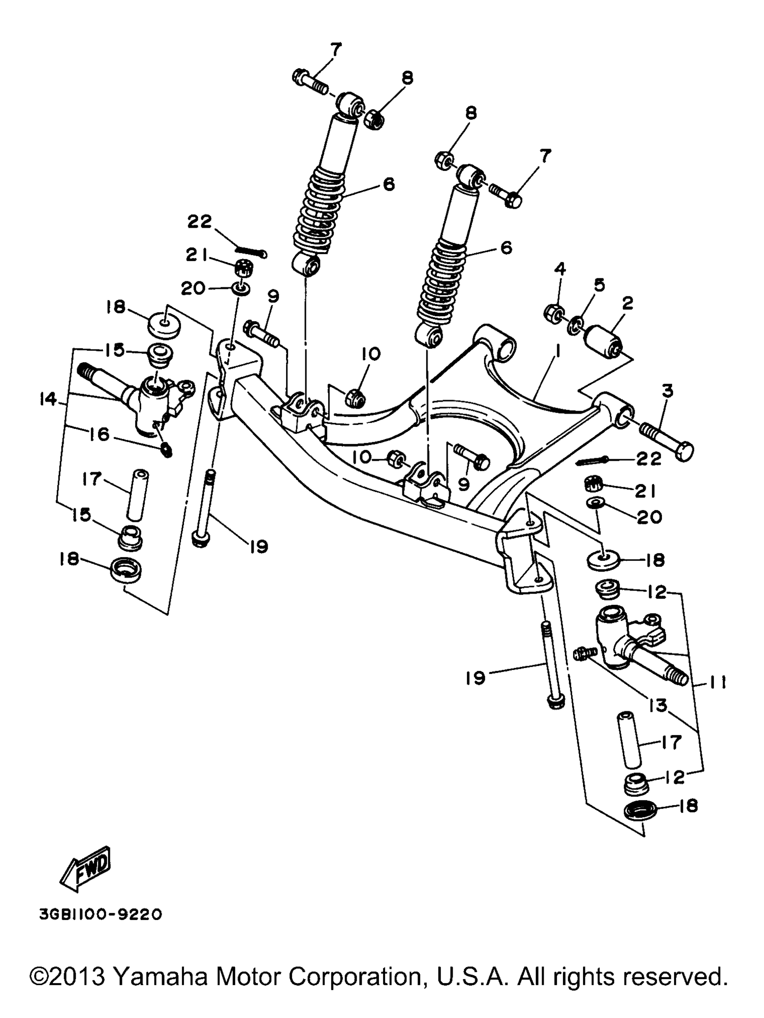 Схема узла Передняя Подвеска - Колесо