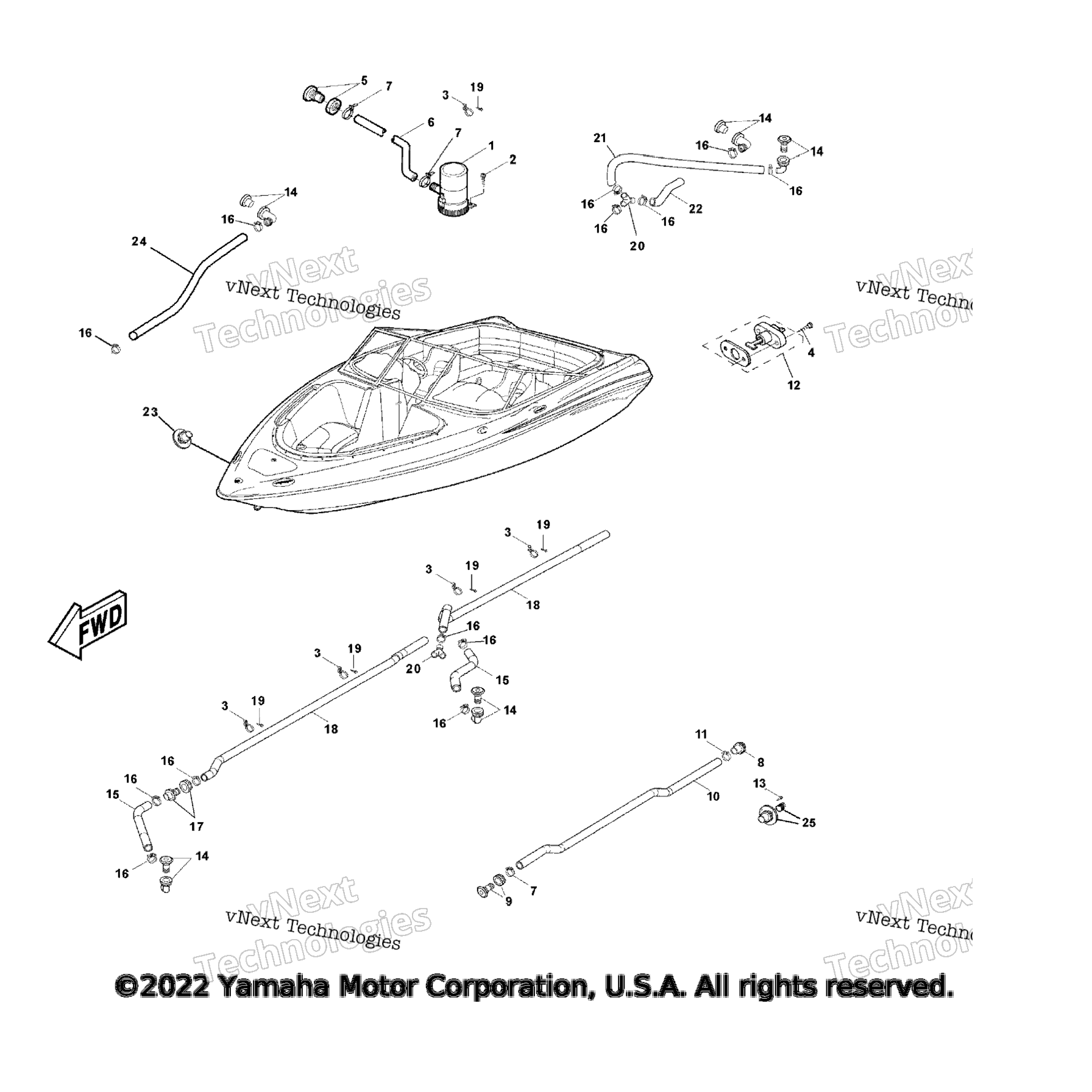 Схема узла Дренажные Fitting\'и Для Палубы