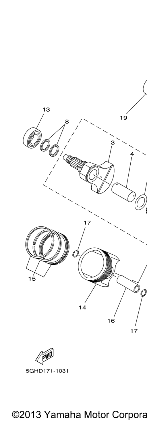 Схема узла Коленчатый Вал Поршень