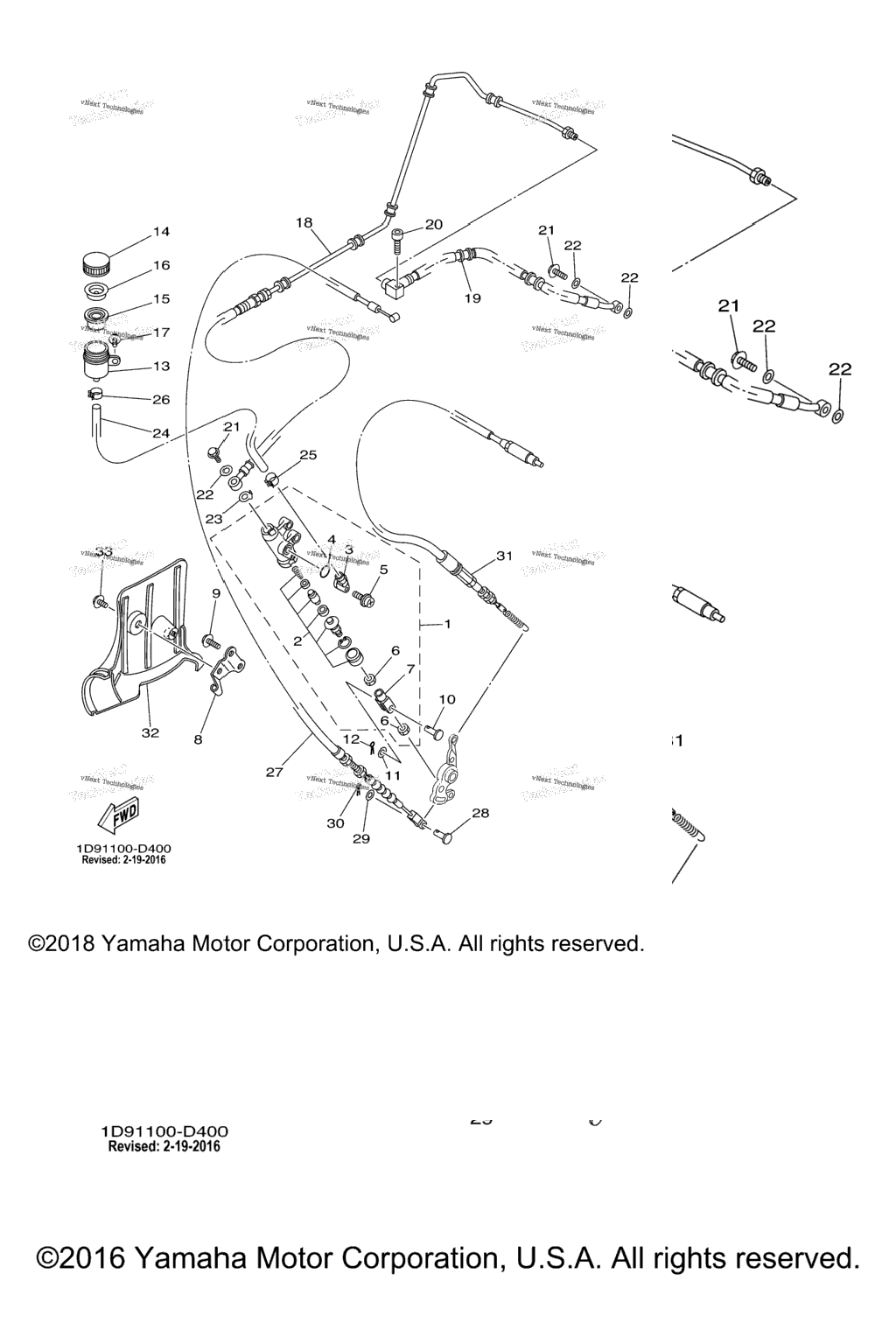 Схема узла Задний Главный Цилиндр