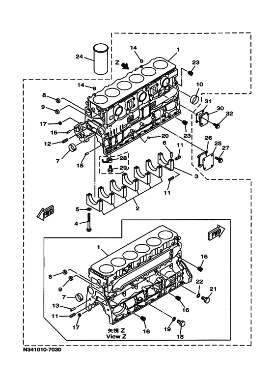 Схема узла Block Cylinder Для Yamaha Md720Kuh