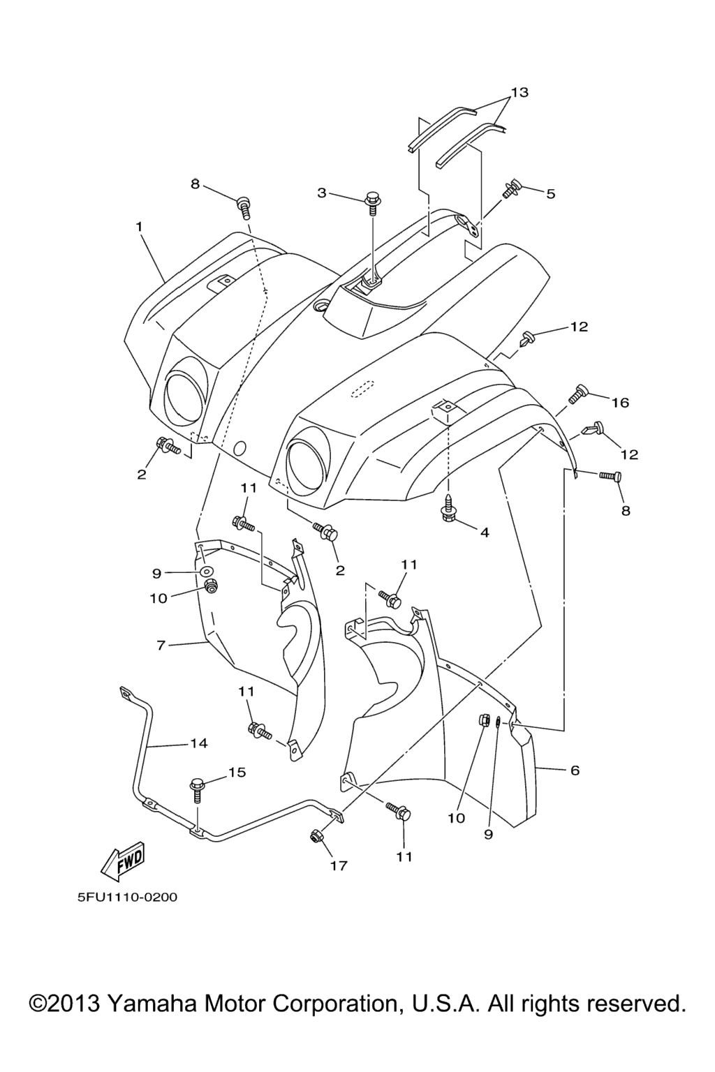 Схема узла Передний Крыло