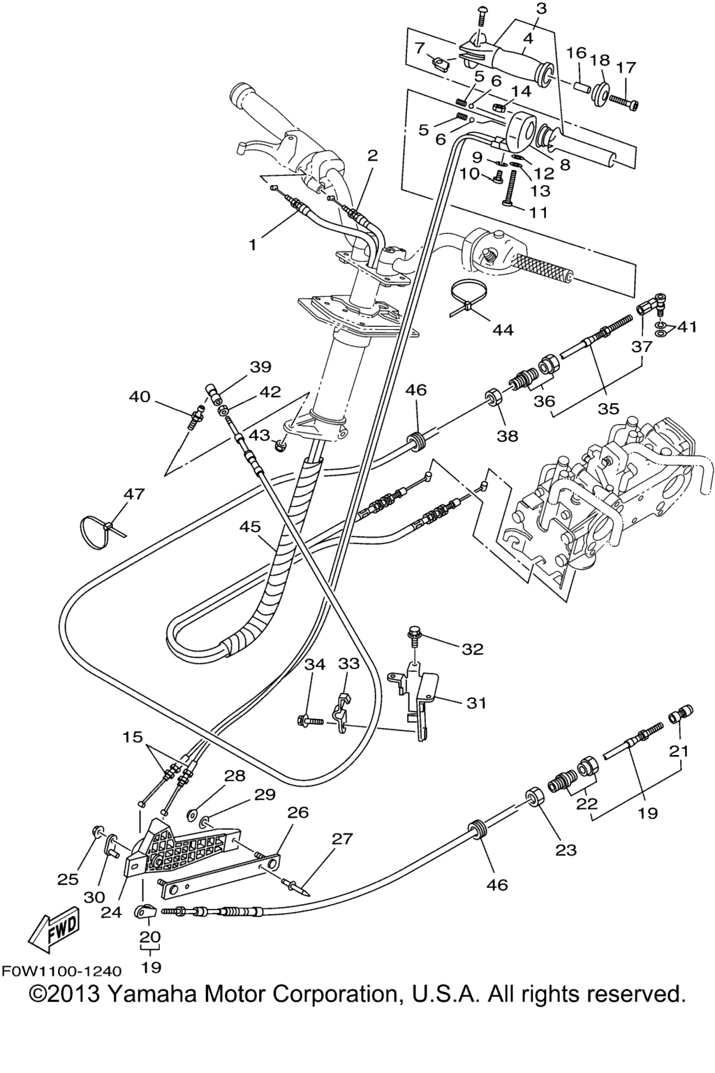 Схема узла Управляющий Трос