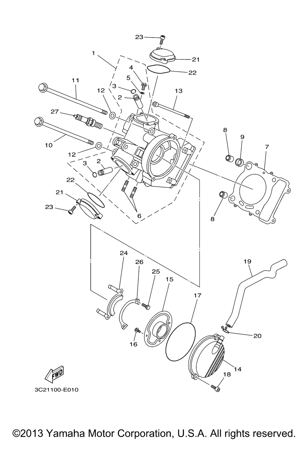 Схема узла Головка Цилиндра