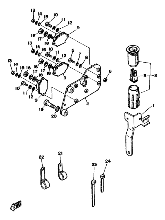 Схема узла Electric Parts 2 Для Yamaha V8 5.7