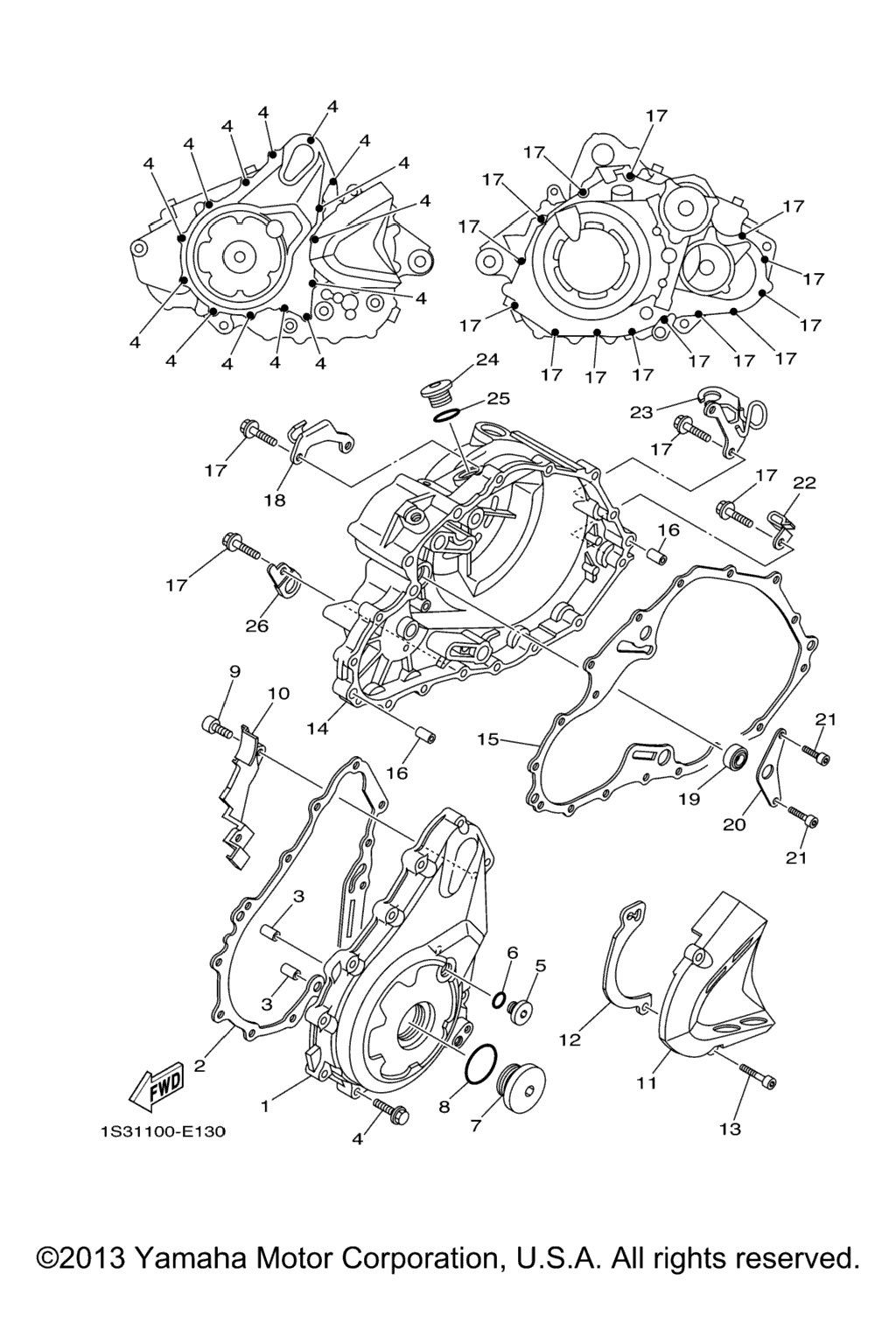 Схема узла Крышка Картера 1
