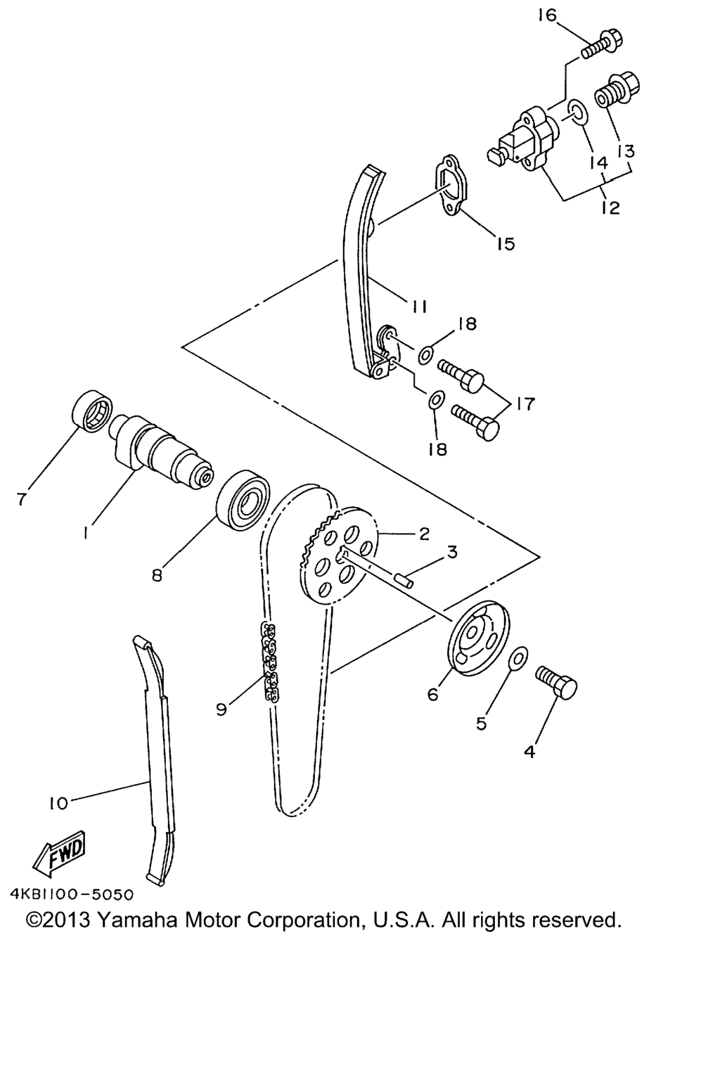 Схема узла Цепь Распределительного Вала