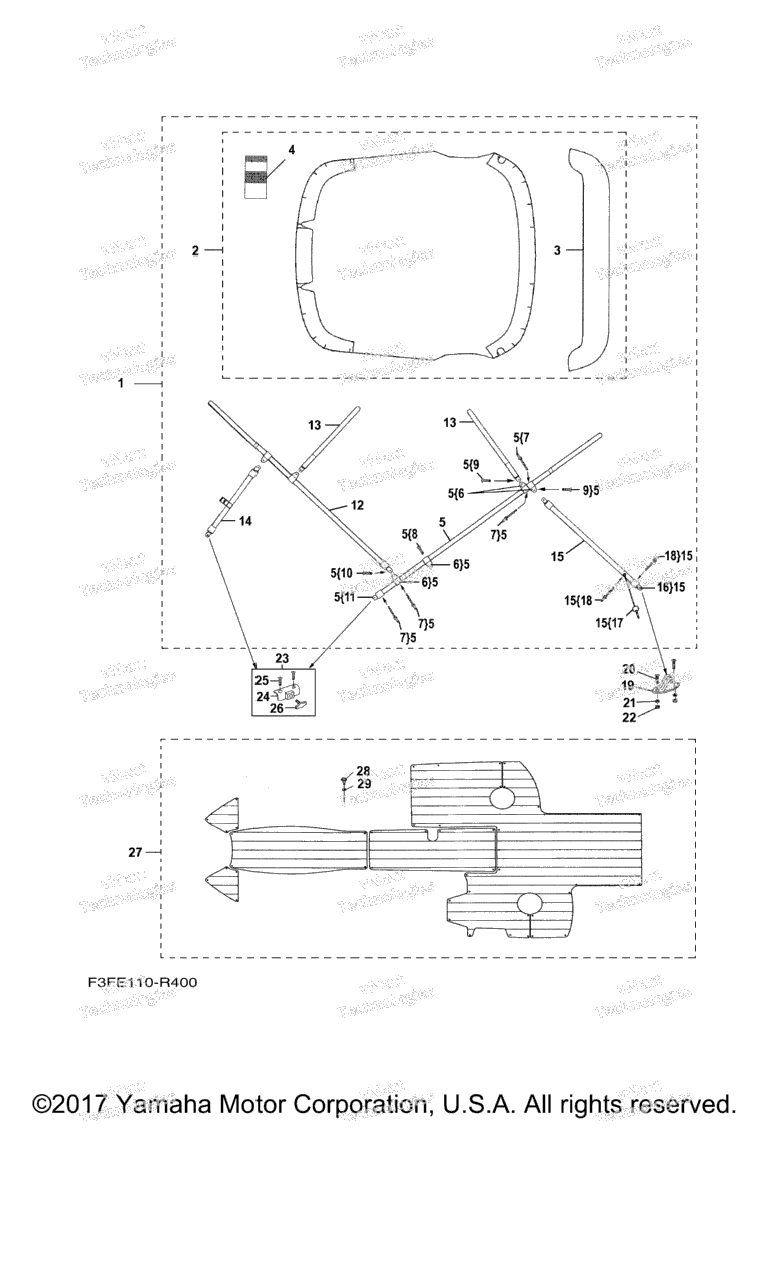Схема узла Бимини Топы / Коврики
