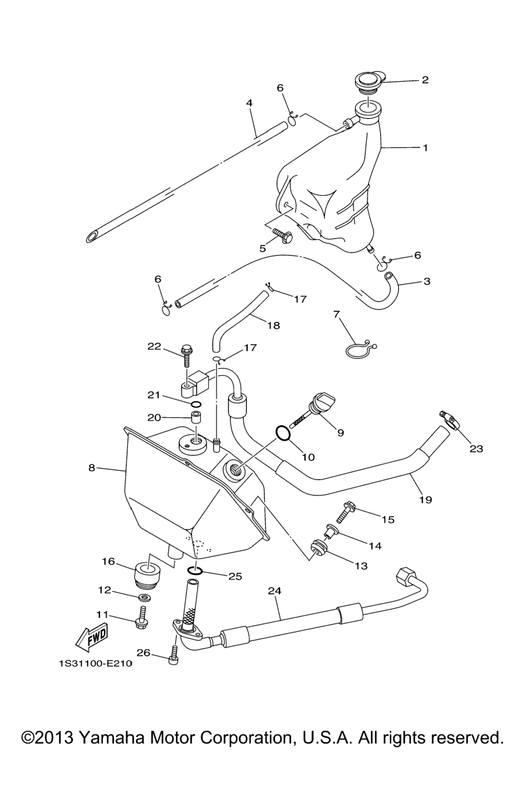 Схема узла Бак Для Масла