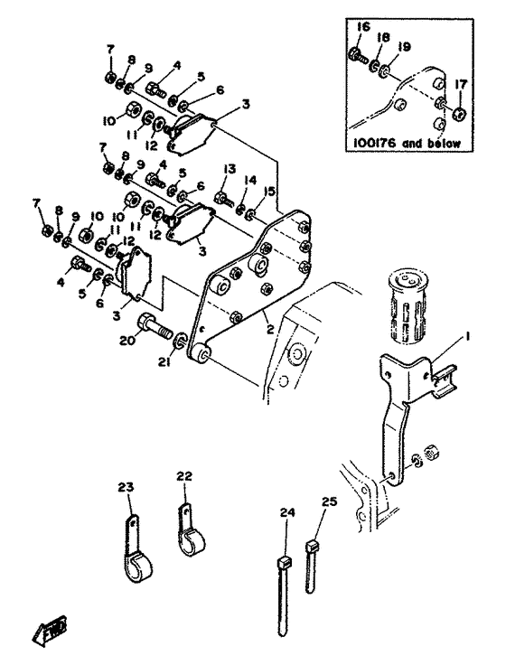 Схема узла Electric Parts 2 Для Yamaha V8 5.7 Yems