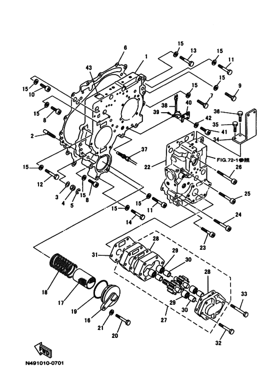 Схема узла Масляный Насос (Mgnv123-6) Для Yamaha Md750Kuh