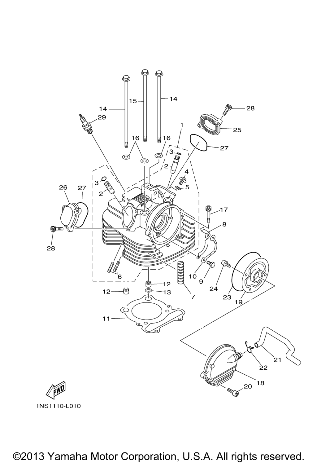 Схема узла Головка Цилиндра