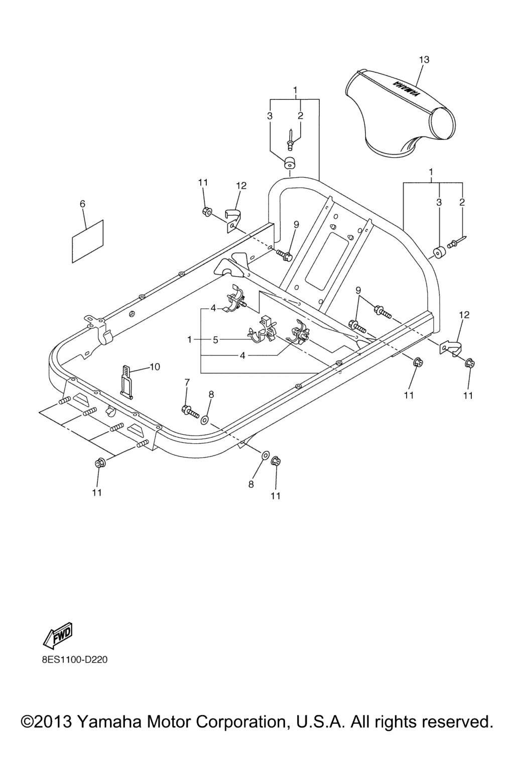 Схема узла Рулевые Ворота