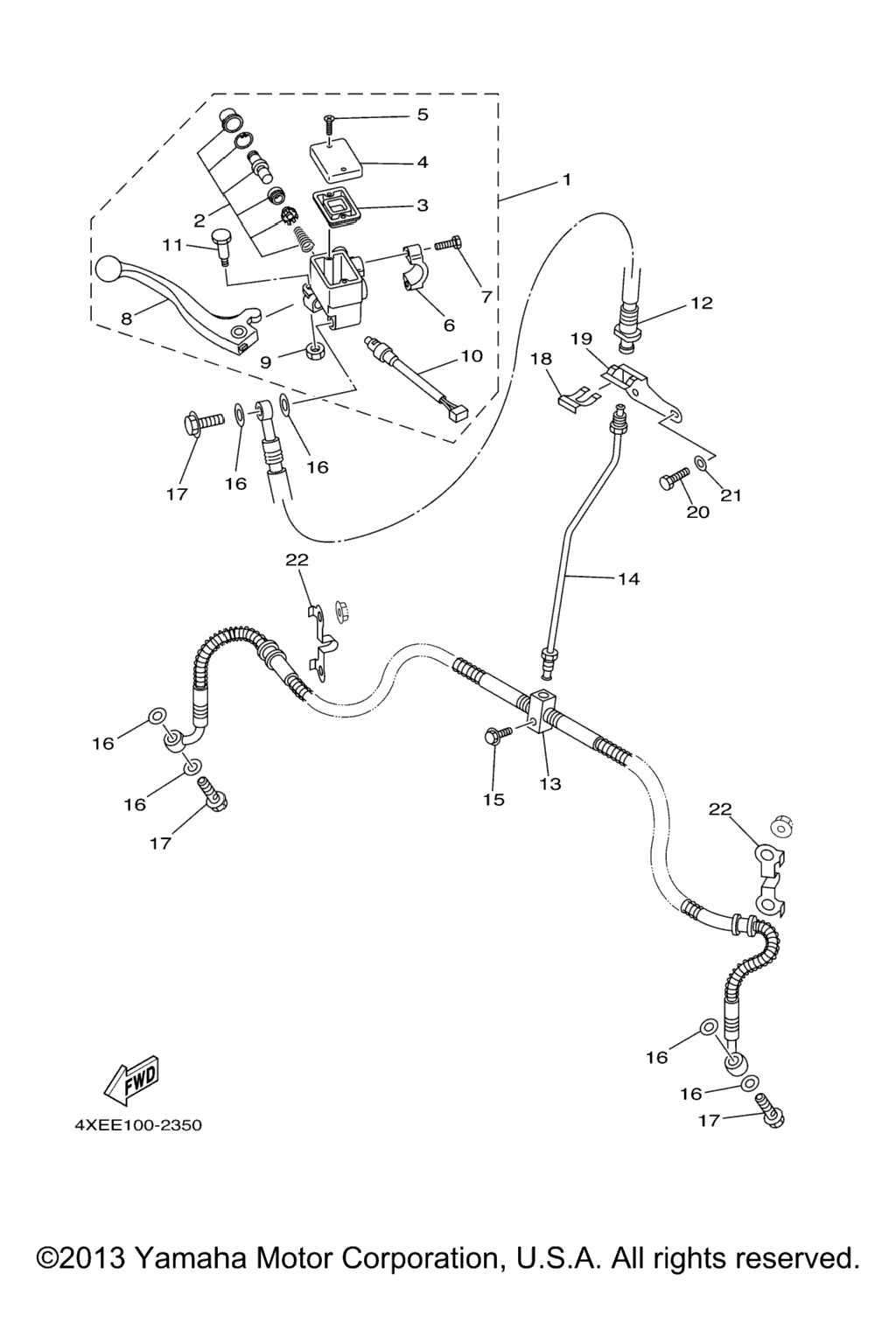 Схема узла Передний Главный Цилиндр
