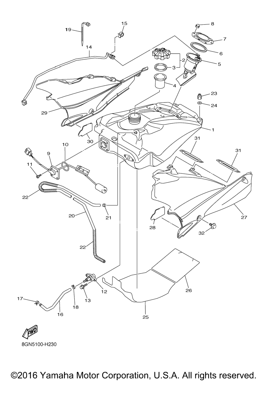 Схема узла Топливные Баки