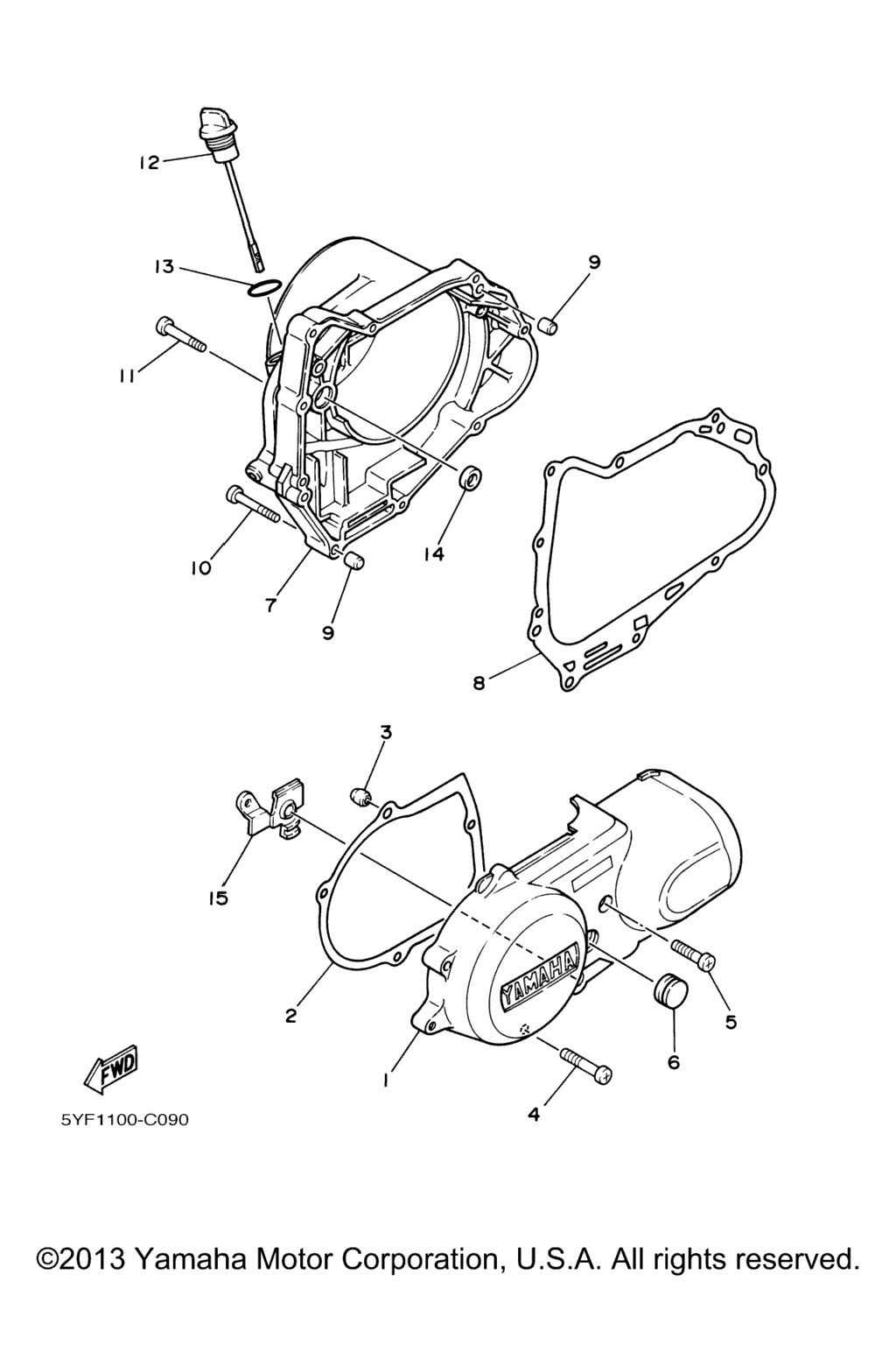 Схема узла Крышка Картера 1