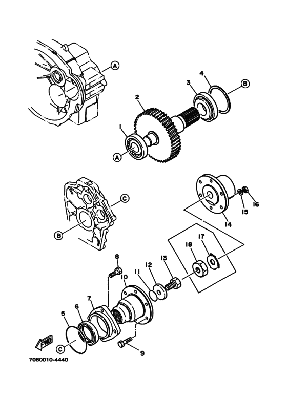 Схема узла ｱｳﾄﾌﾟｯﾄ ｼｬﾌﾄ Для Yamaha Md20