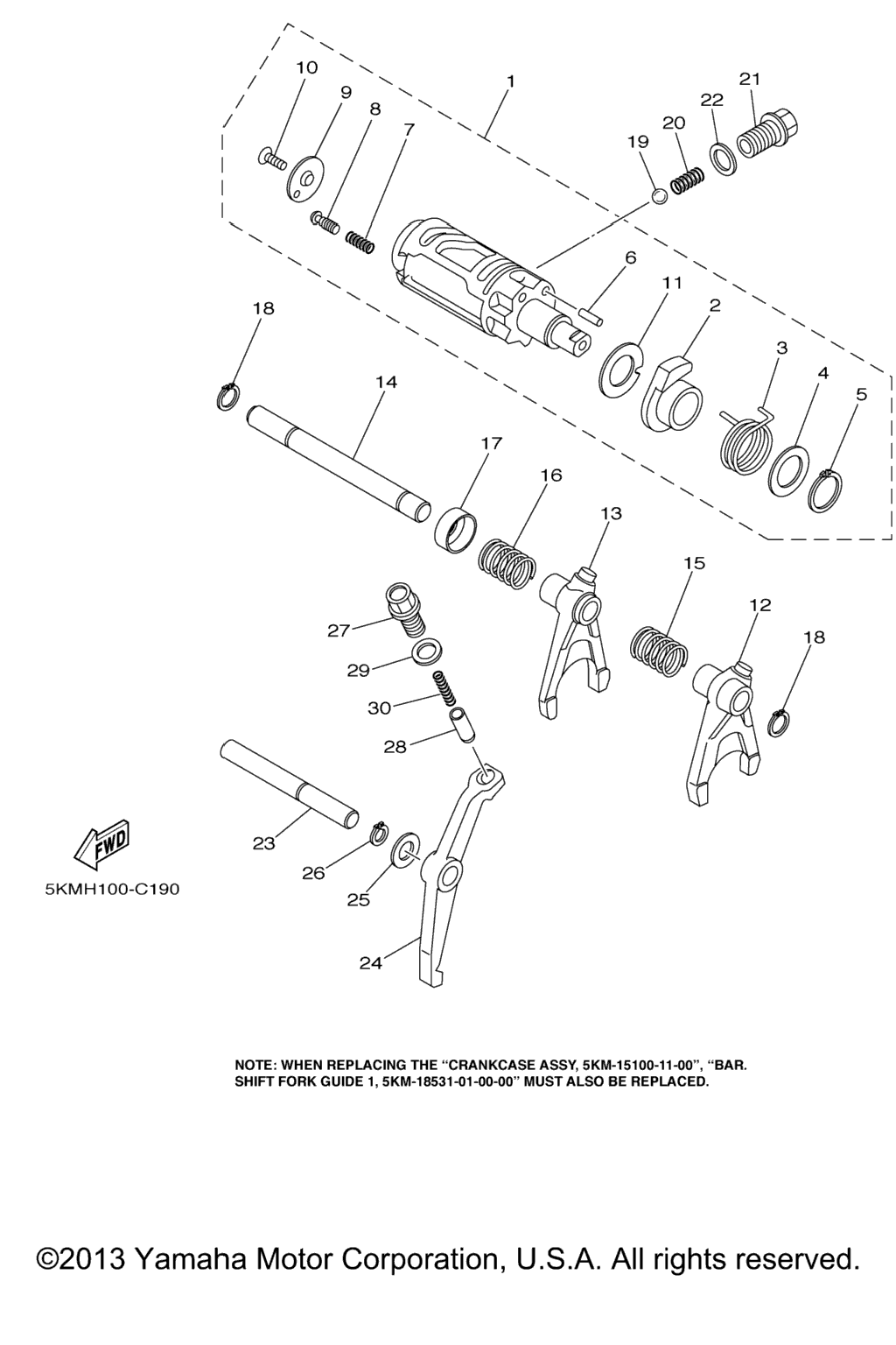 Схема узла Форк Переключателя Кулачка