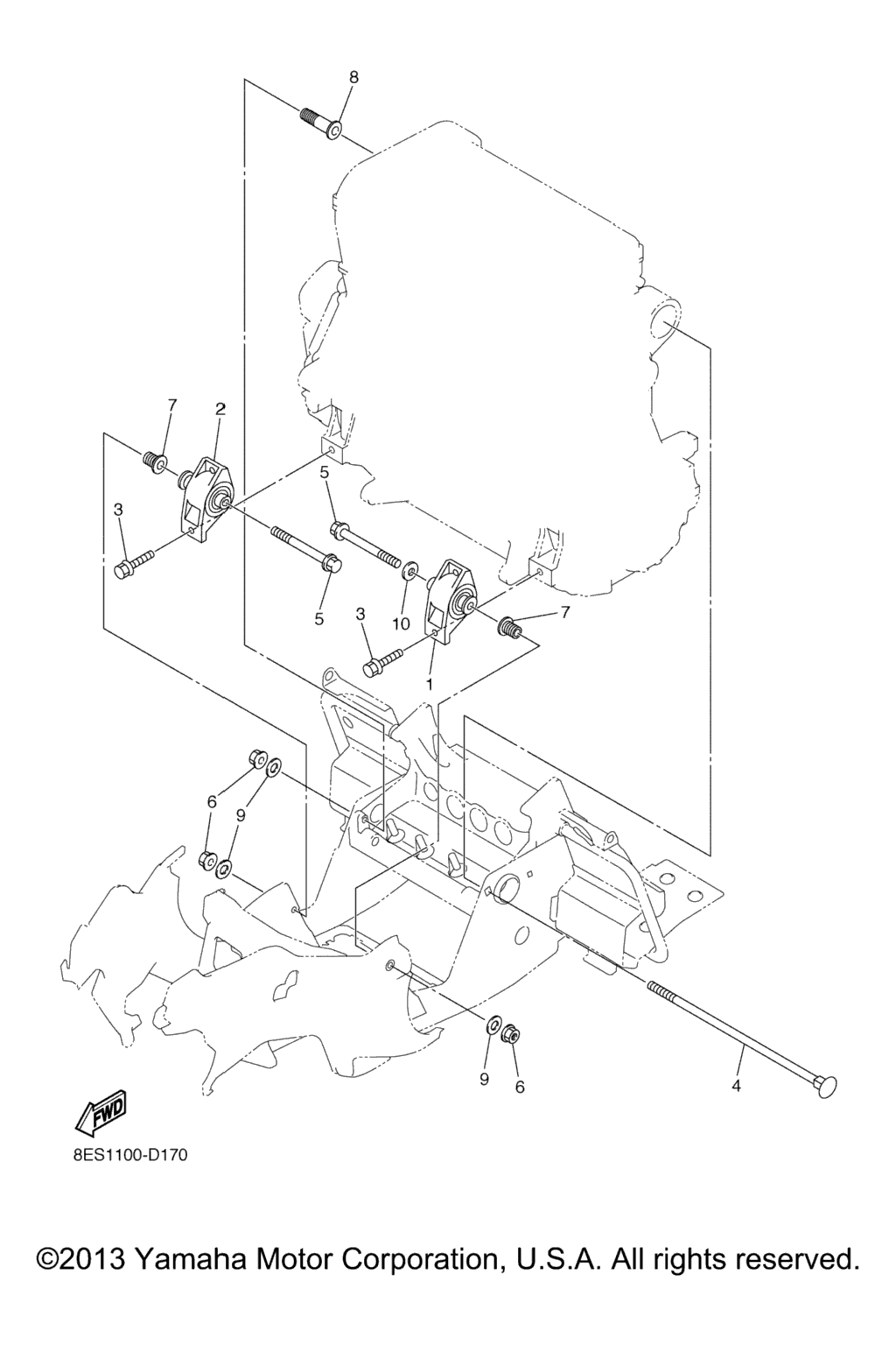 Схема узла Крепление Двигателя