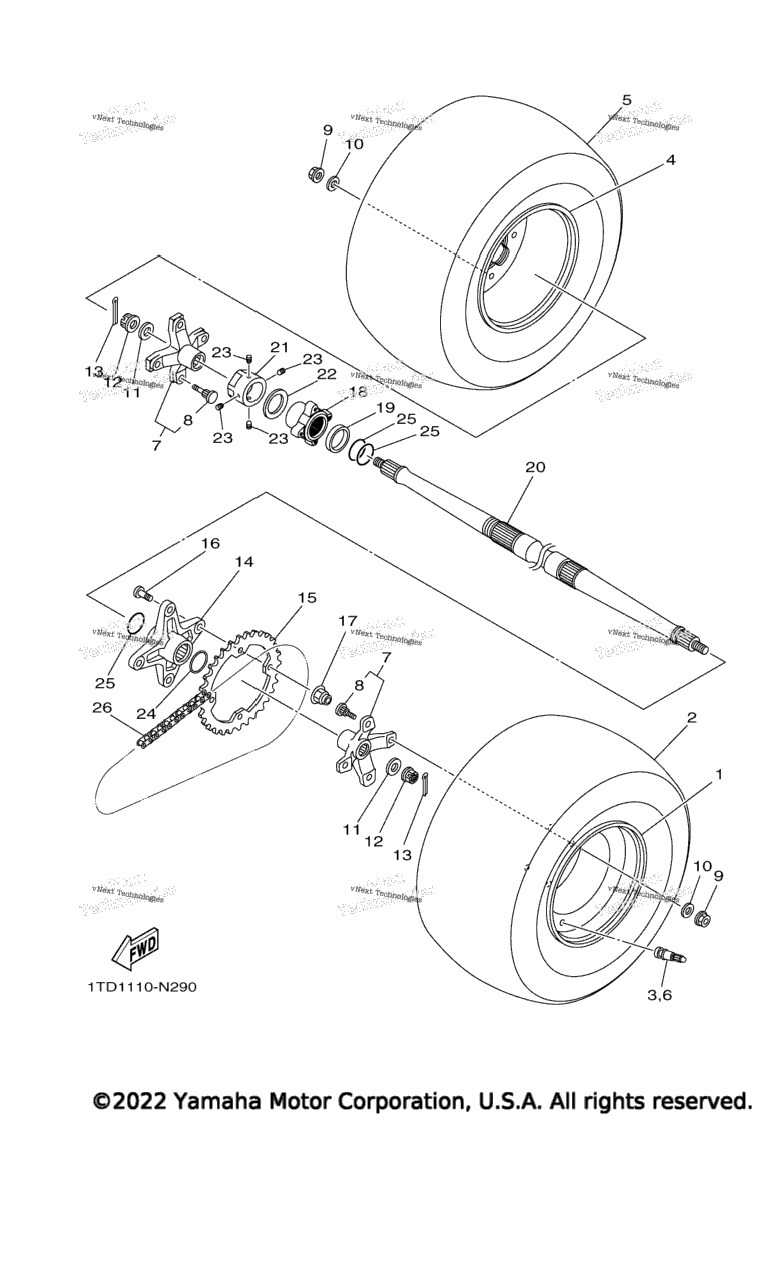Схема узла Задние Колеса
