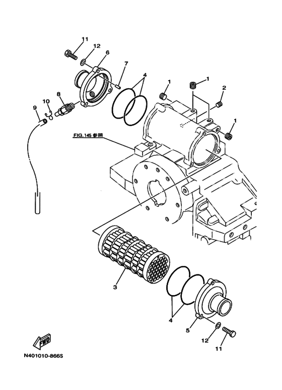 Схема узла Масляный Охладитель (Hm170) Для Yamaha Md860Kha