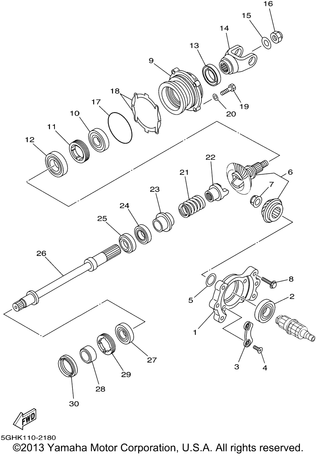 Схема узла Средняя Зубчатая Передача
