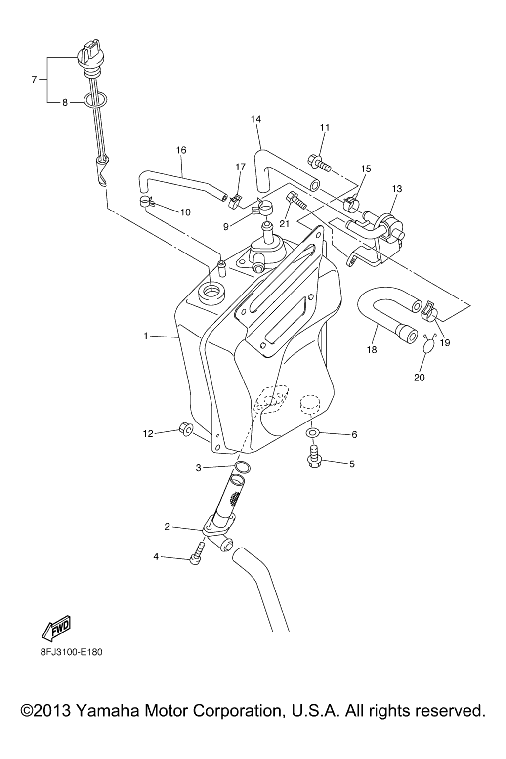 Схема узла Бак Для Масла