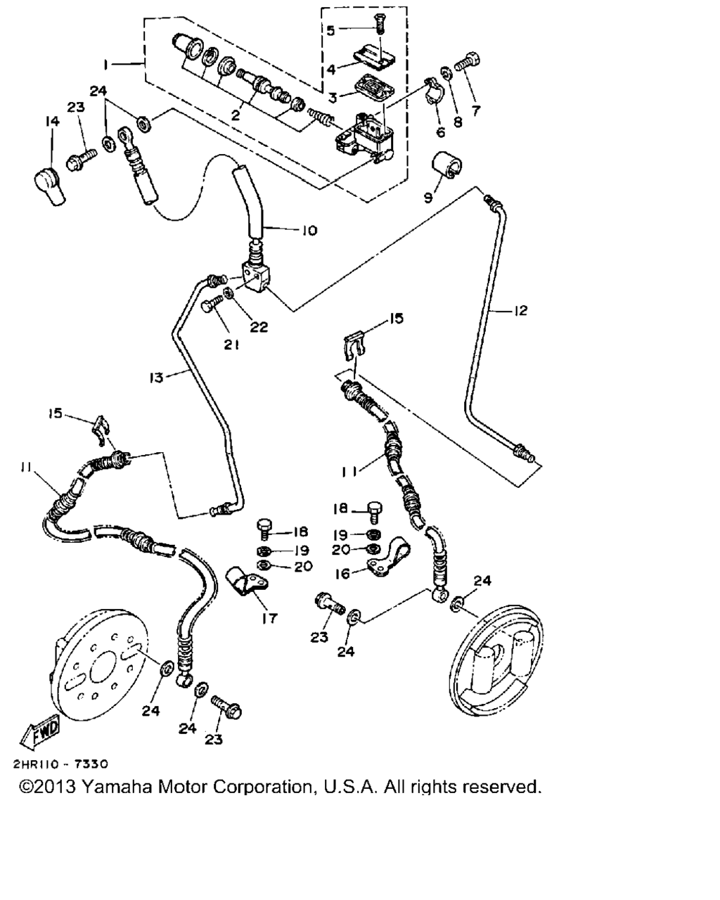 Схема узла Передний Главный Цилиндр