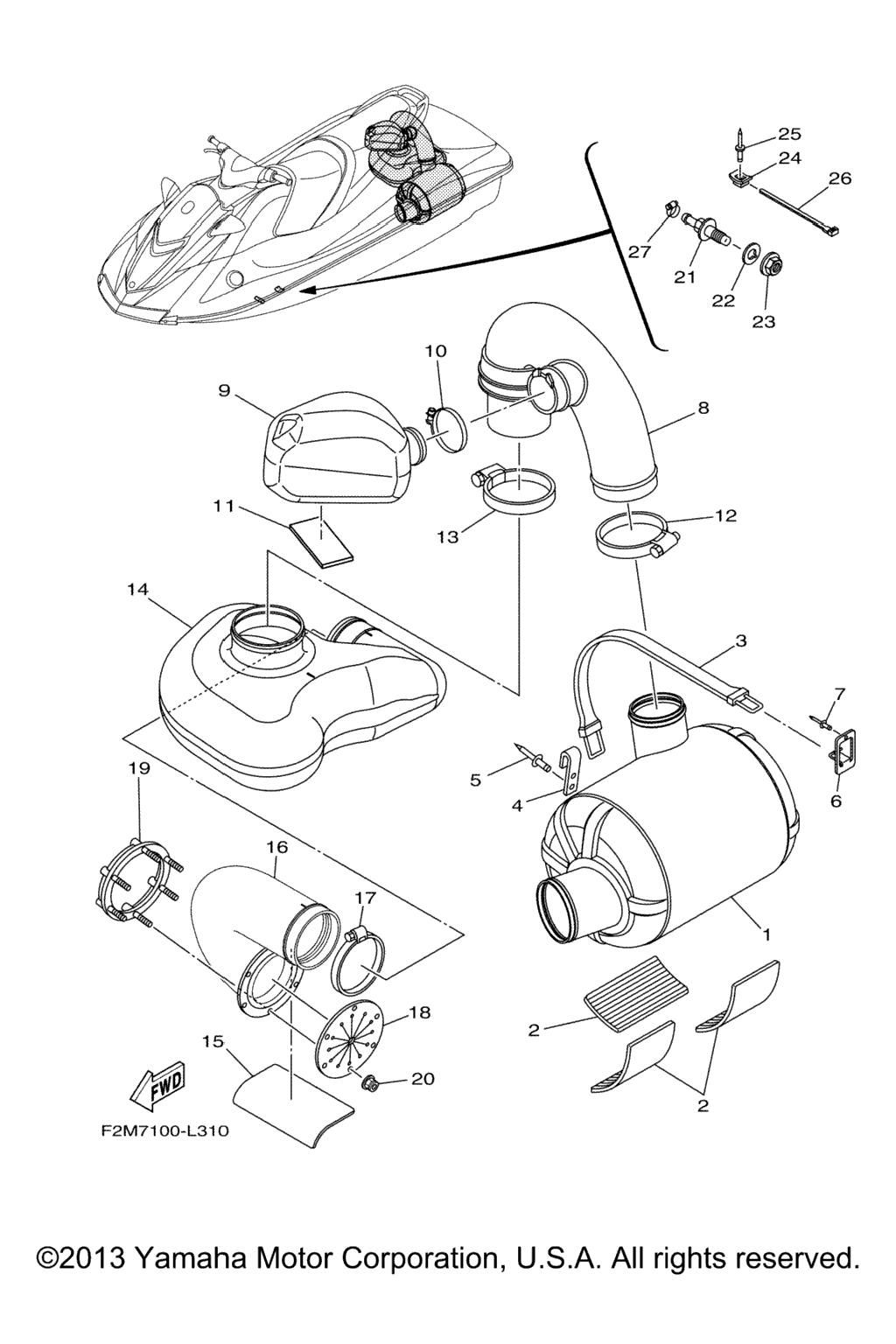Схема узла Выхлопные Трубы 3