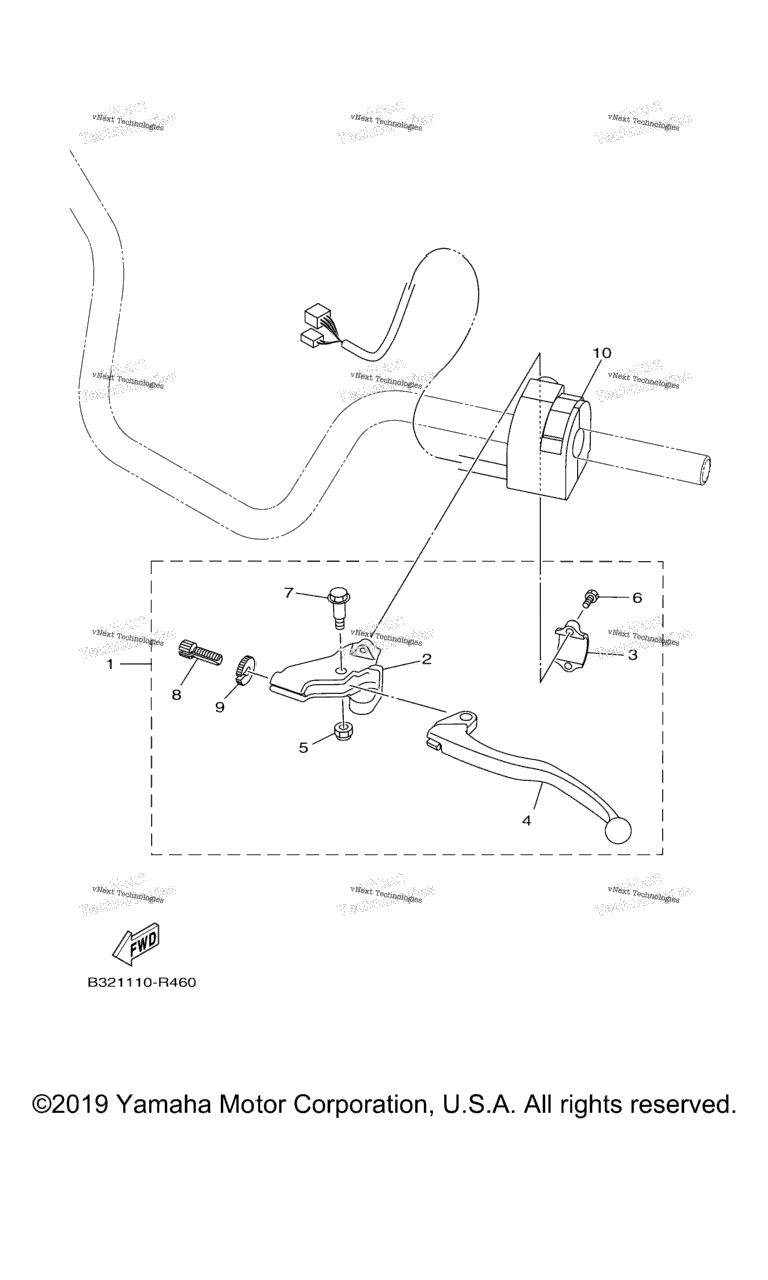 Схема узла Рычаг Переключения Ручки