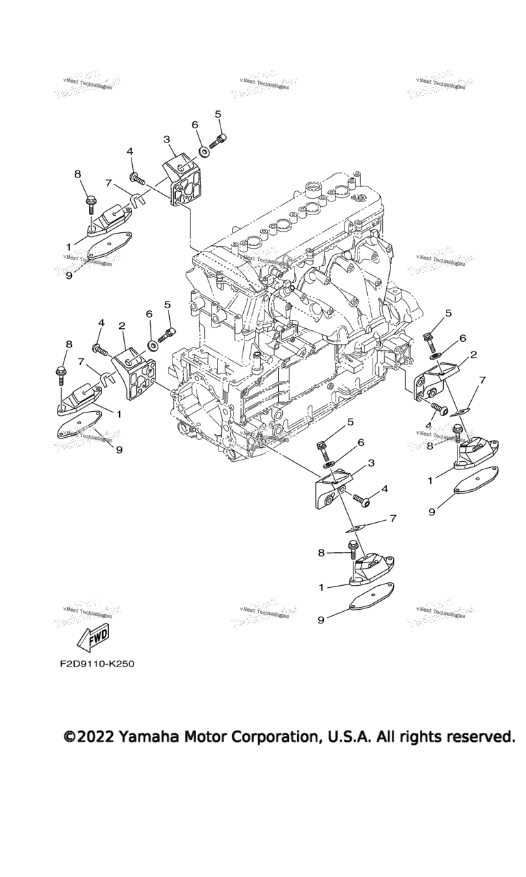 Схема узла Крепление Двигателя