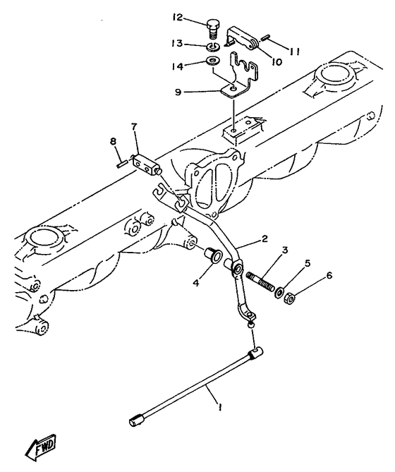 Схема узла Throttle Control Attachment Для Yamaha Me420Sti