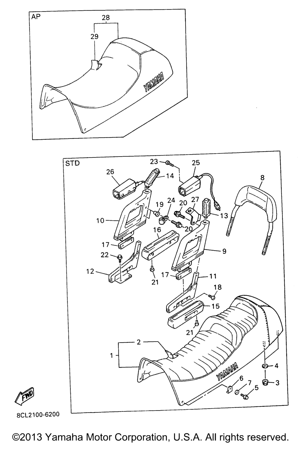 Схема узла Сиденья