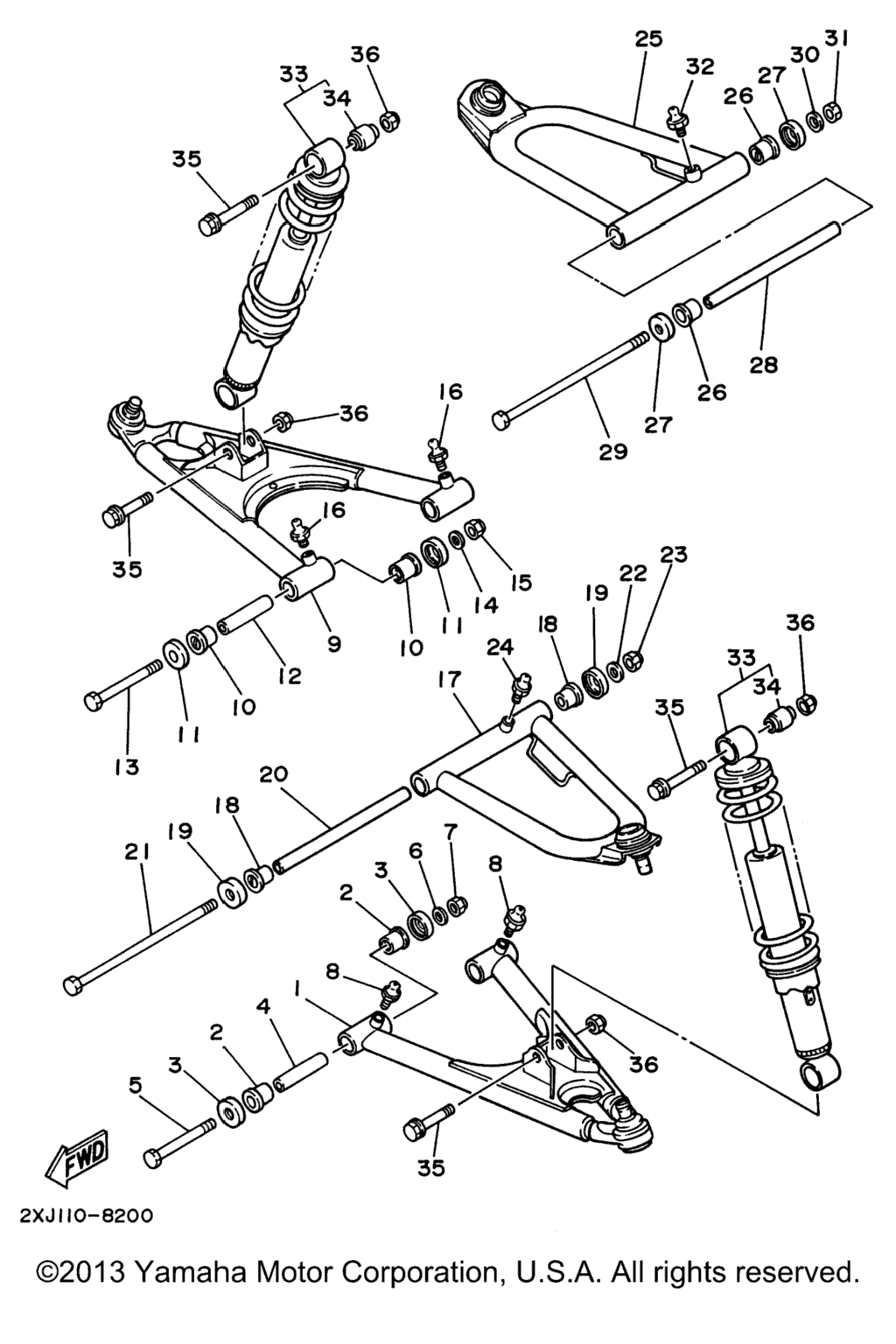 Схема узла Передняяsuspension Wheel