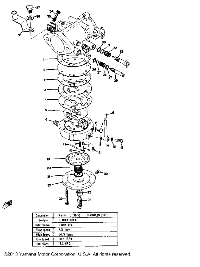 Схема узла  Carburator Sl292C