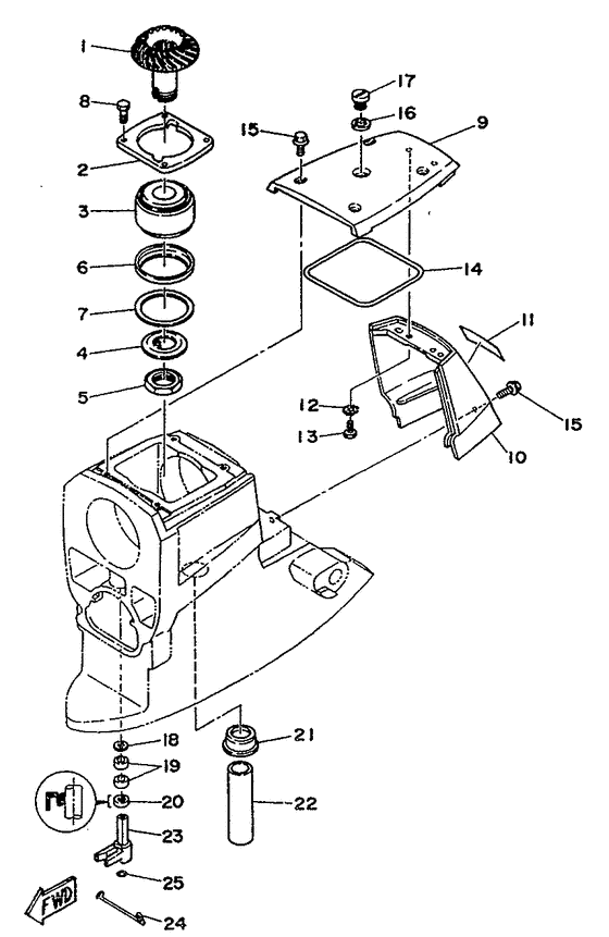 Схема узла Outboard Drive 2 Для Yamaha L4/V6/V8 (Int)