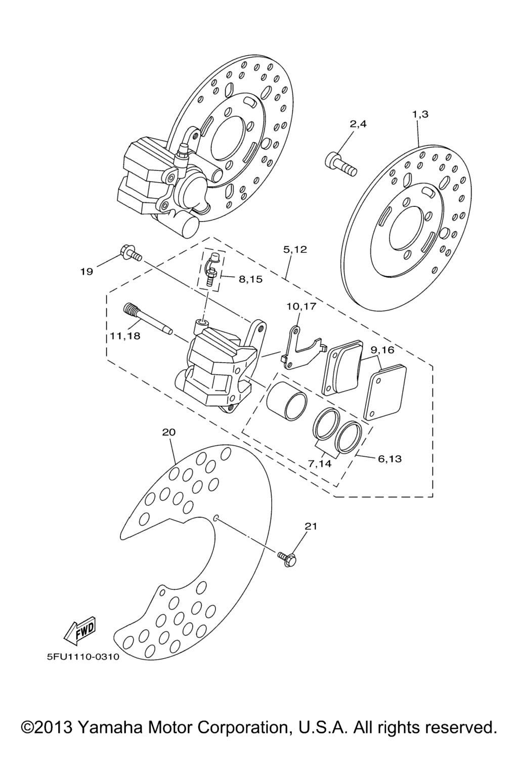 Схема узла Передний Тормоз