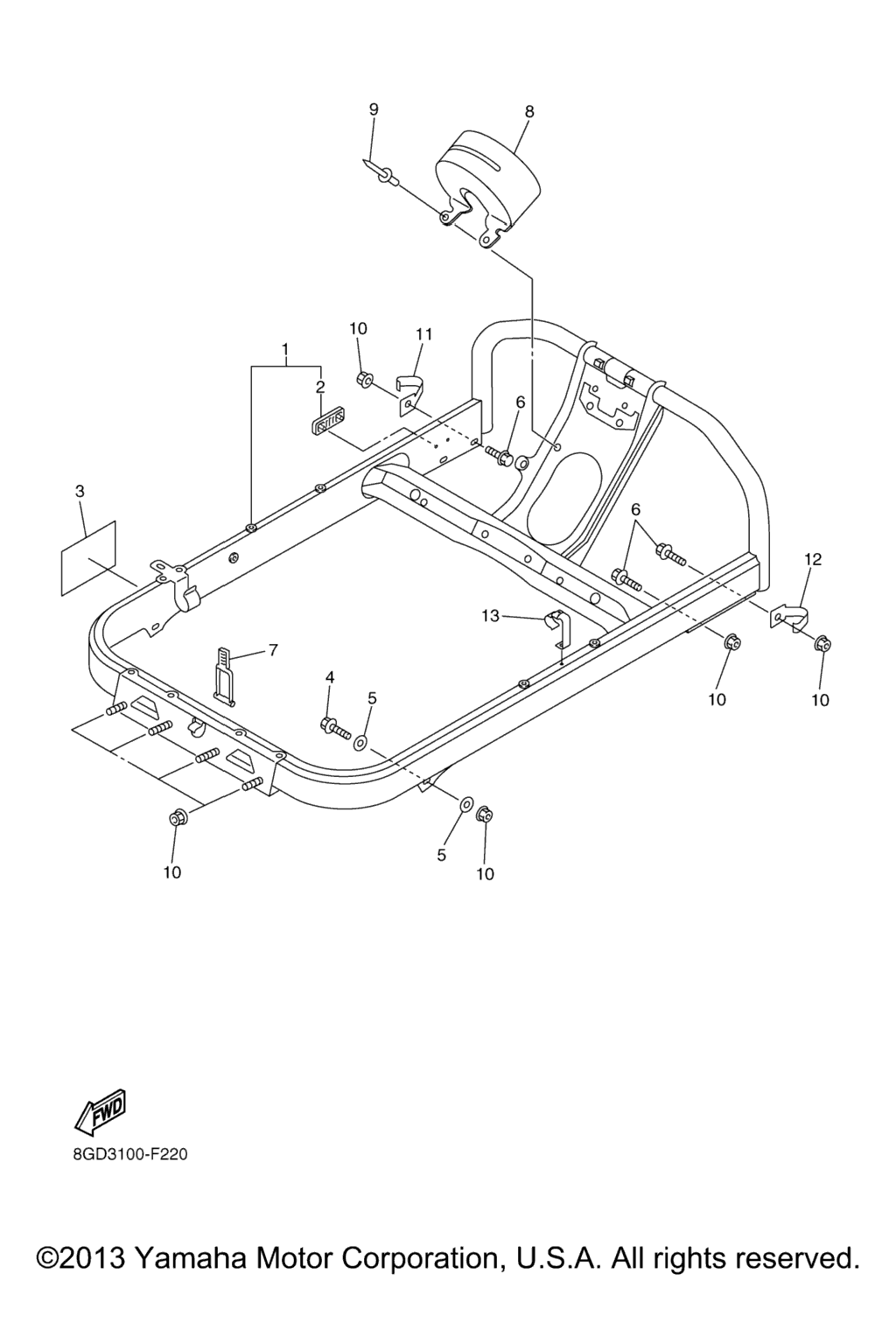 Схема узла Рулевые Ворота
