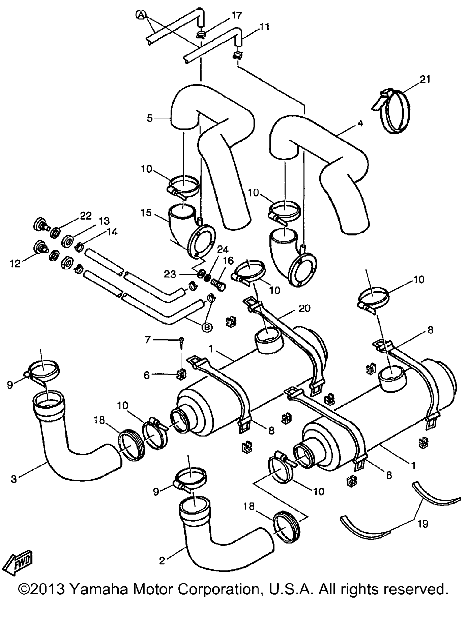 Схема узла Выпускные Системы 2