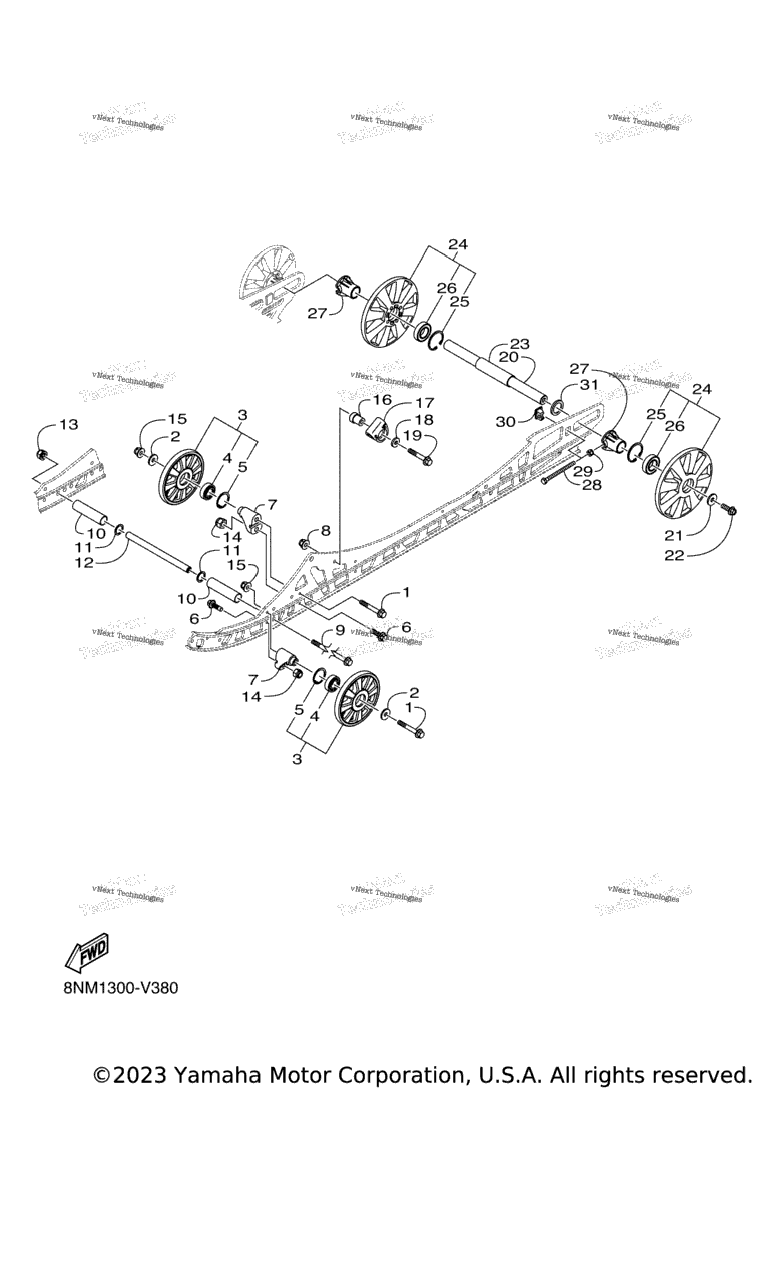 Схема узла Подвеска Гусеницы 2