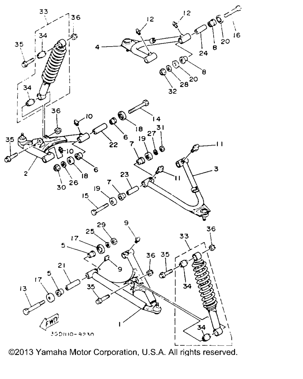 Схема узла Передняяsuspension Wheel