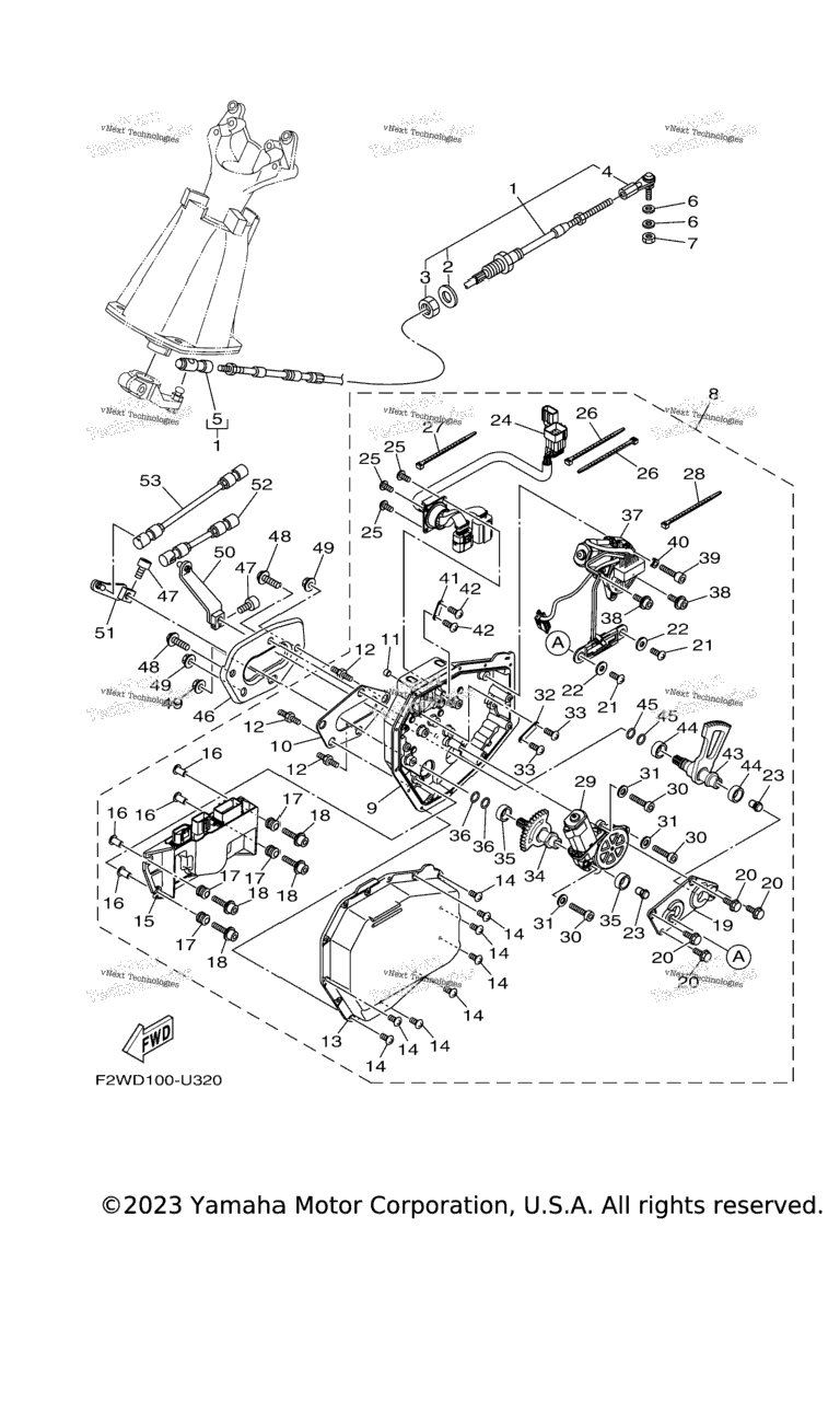 Схема узла Управляющий Трос