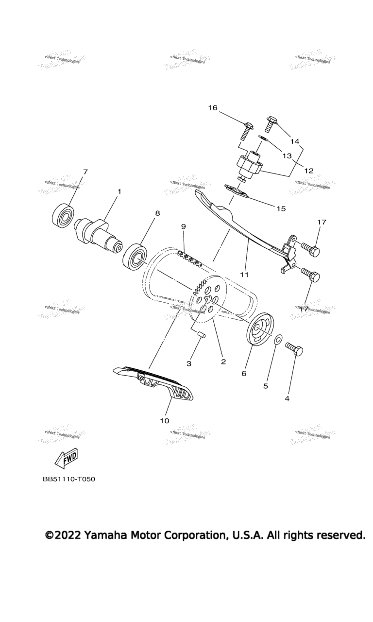 Схема узла Распредвал И Цепь