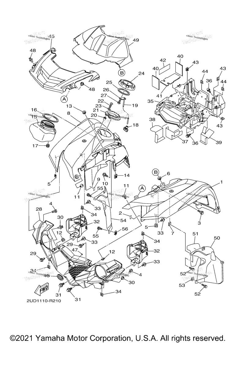 Схема узла Передний Крыло