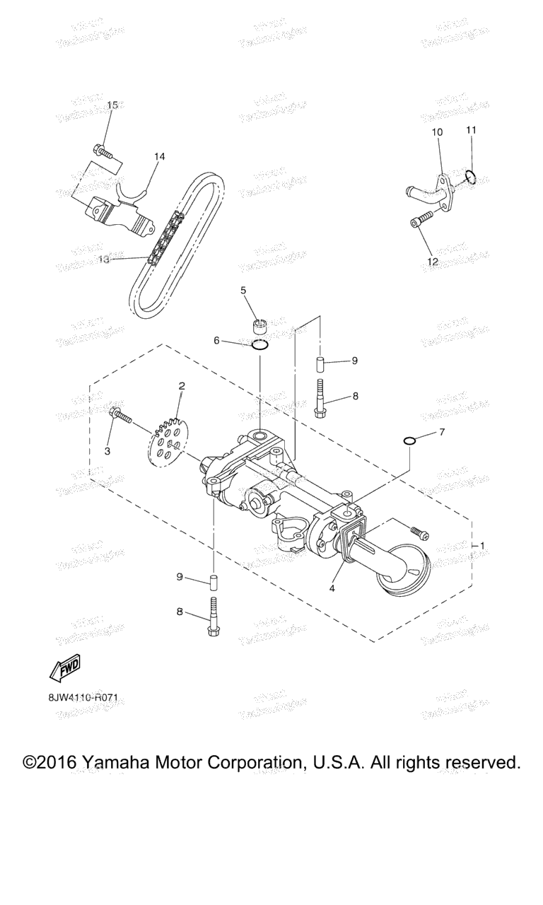 Схема узла Масляные Насосы