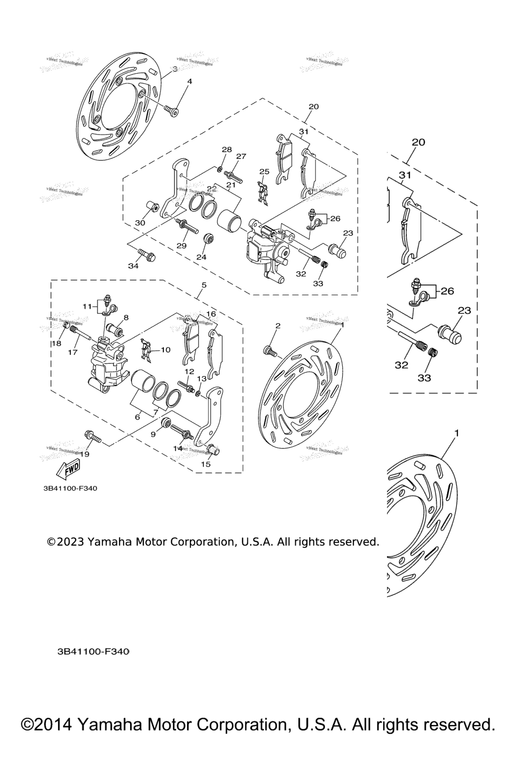 Схема узла Передний Тормозной Суппорт
