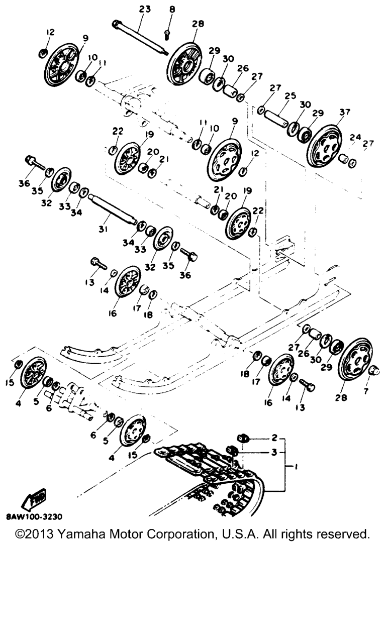 Схема узла Подвеска Гусениц 1