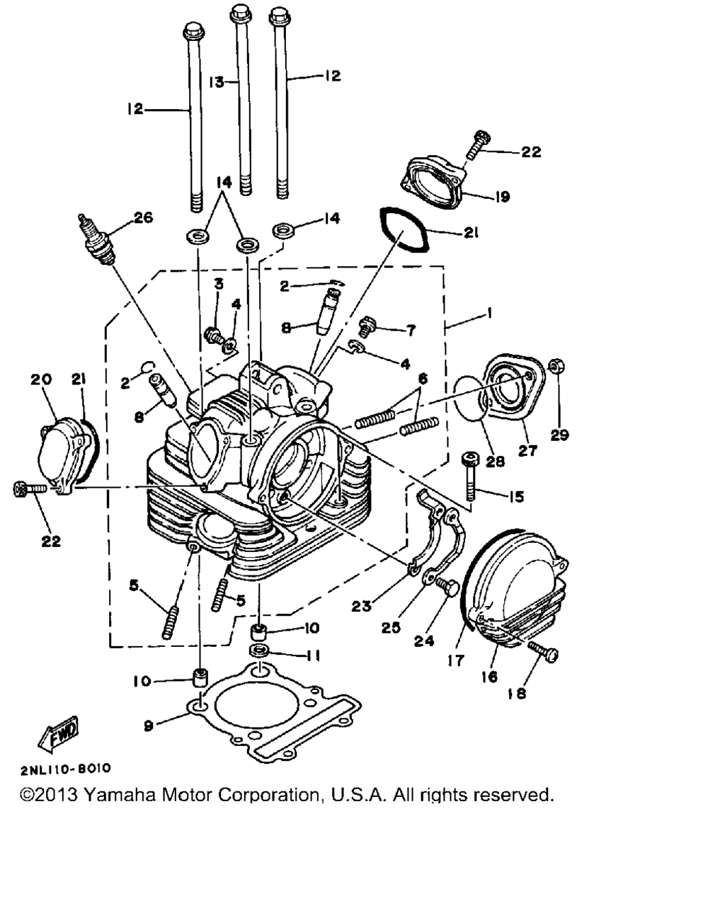 Схема узла Головка Цилиндра
