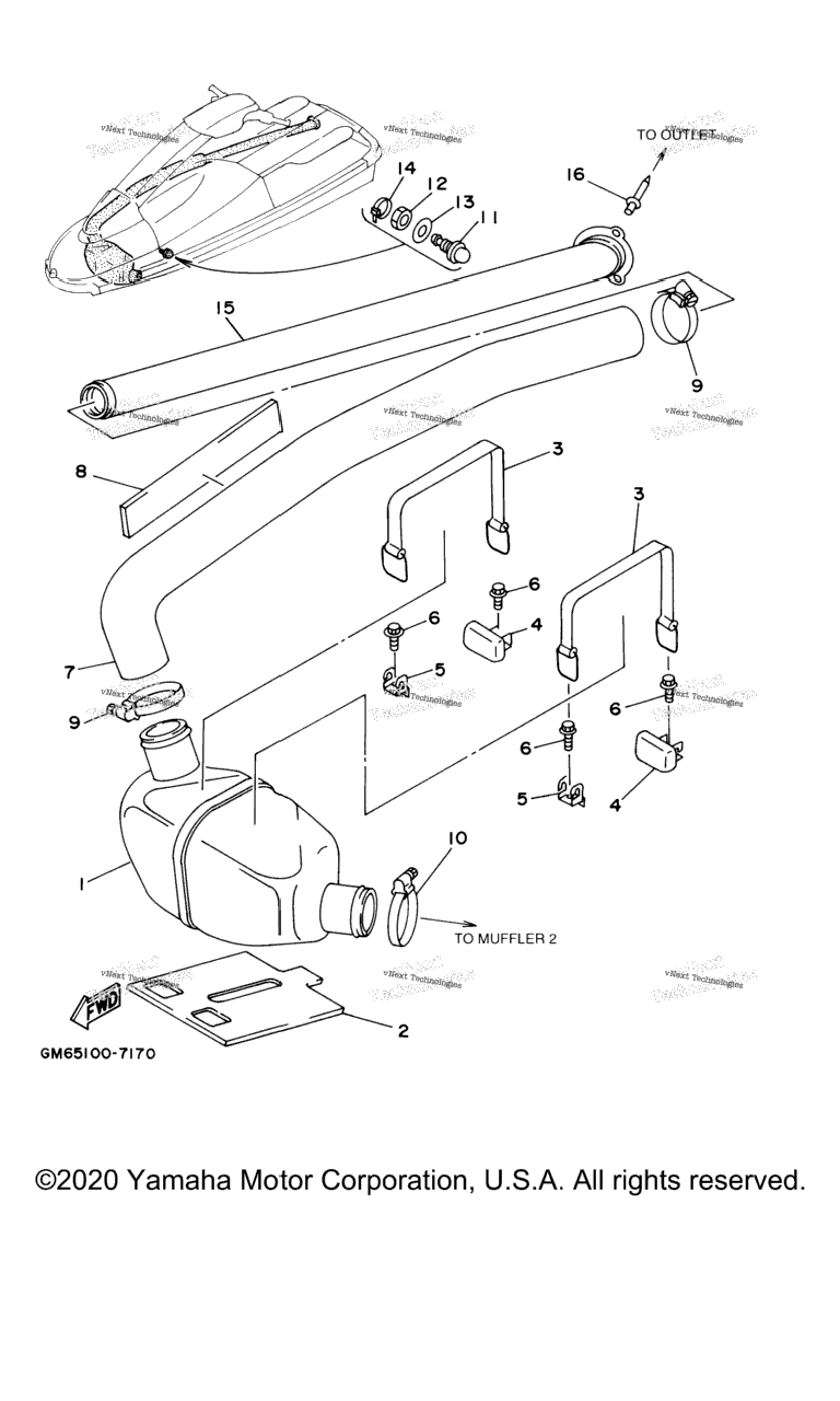 Схема узла Выпускные Системы 2